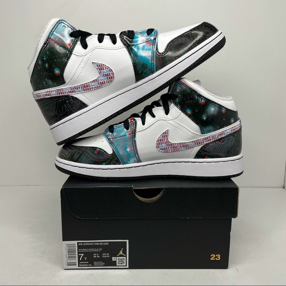 Nike Air Jordan 1 Retro Mid GS “Take Flight” NEW - Picture 3 of 4
